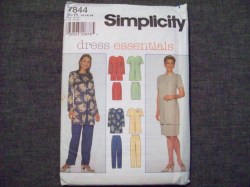 7844 Simplicity  SS- LS TUNIC TOP,  SKIRT,  PANTS PATTERN 14-18 or 8-12 choice uncut